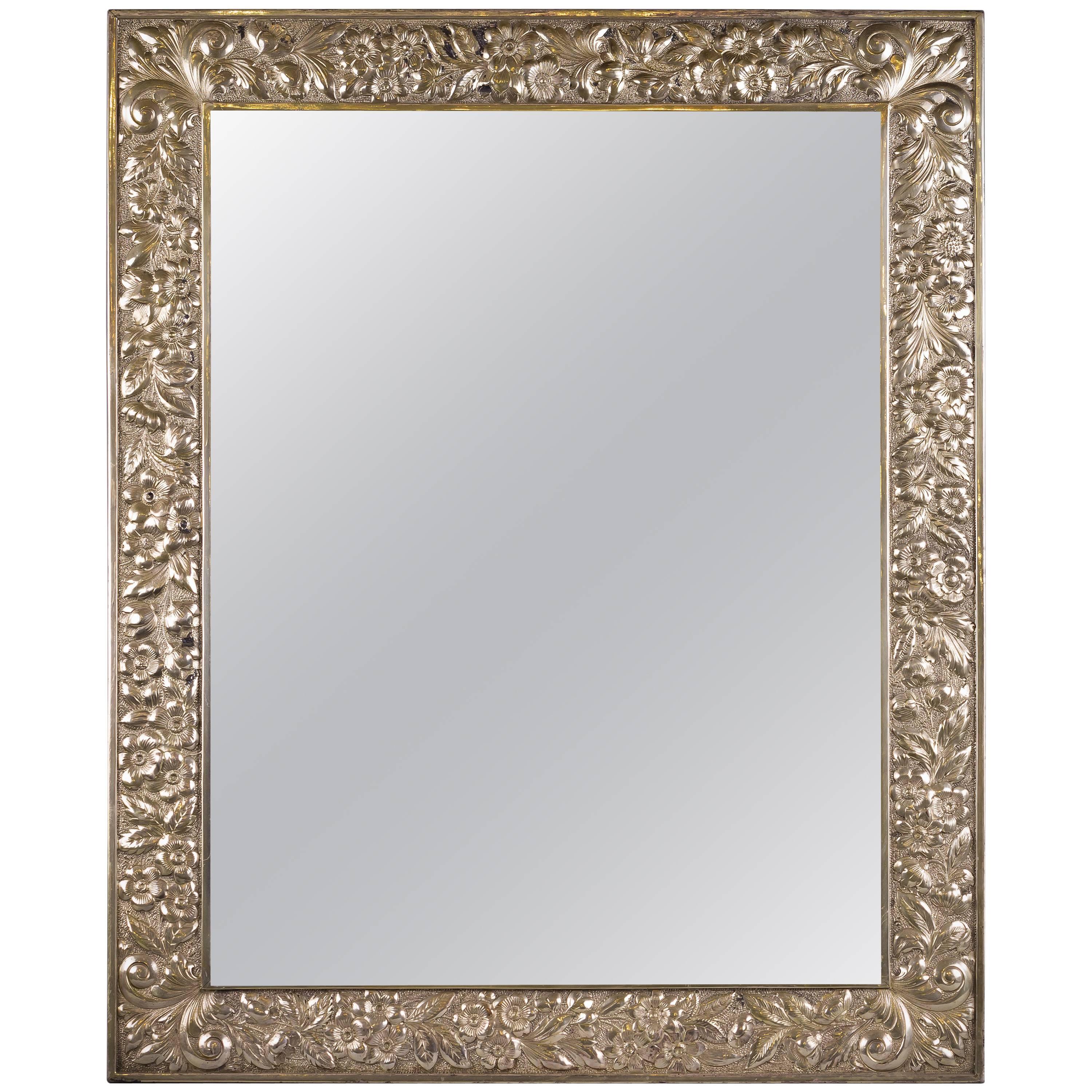 Sterling Silver Table Mirror, circa 1900 For Sale