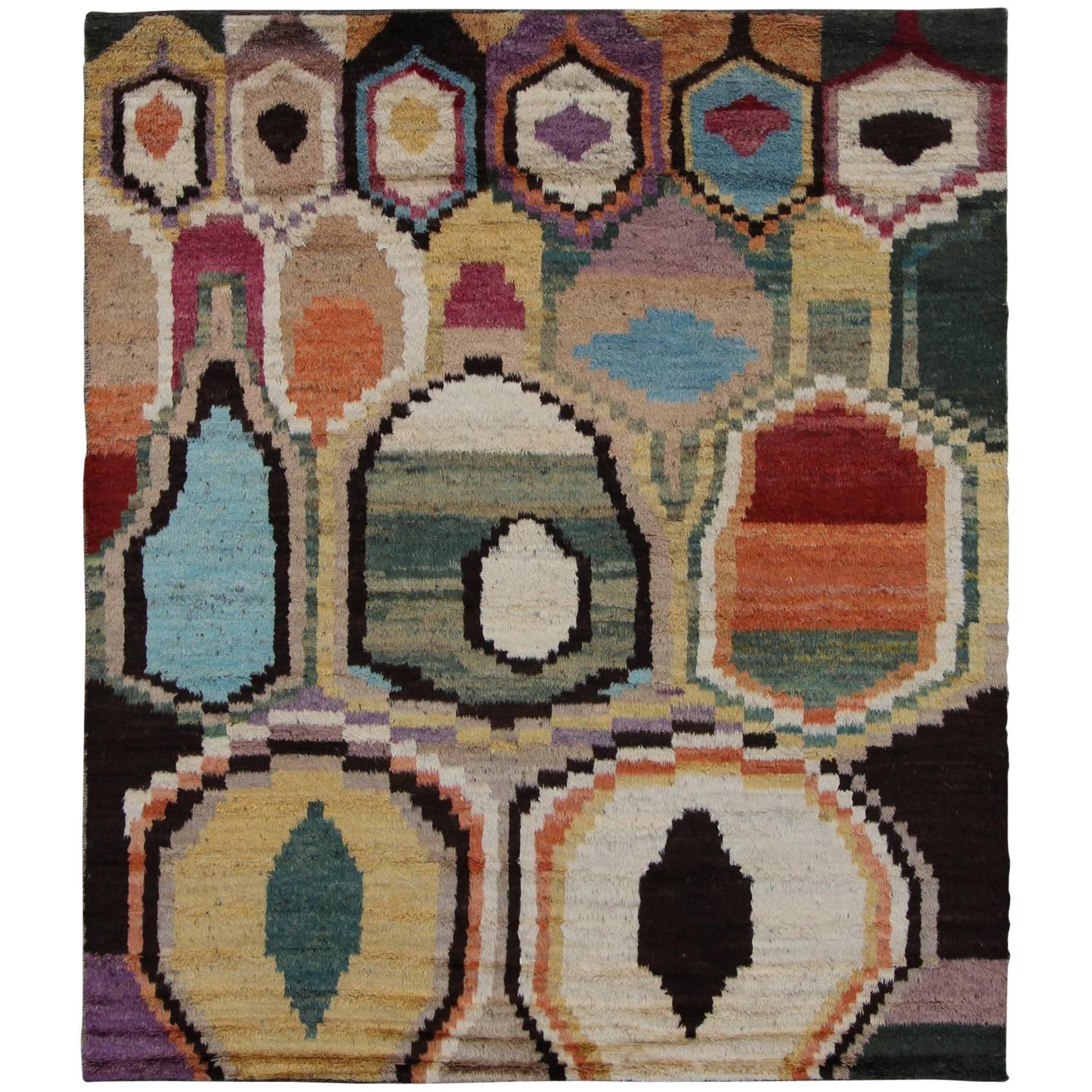 Sedona Multicolored Hand-Knotted Rug For Sale
