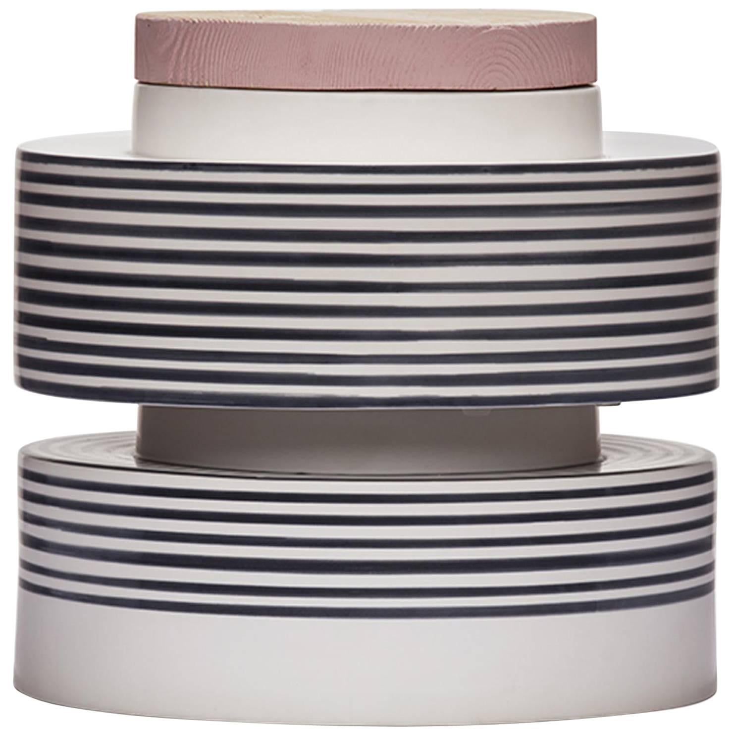 Silos Pink and Stripes by Simona Cardinetti, Handmade in Italy For Sale