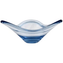Holmegaard Per Lutken Fionia Centrepiece Bowl in Blue Mid-Century Modern