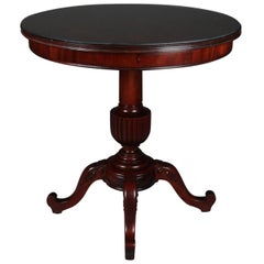 Antique French Style Horner Bros Carved Flame Mahogany Center Table, circa 1900