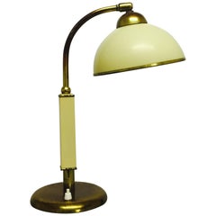 Art Deco Brass and Bakelite Table Lamp, Germany, Bauhaus Style, circa 1930s