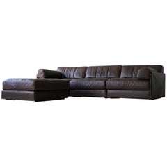Three-Seat and Ottoman, De Sede Ds 76 Leather Modular Lounge Sofa Daybed