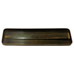 Patinated Bronze Tray and Letter Opener, circa 1940, by Just Andersen