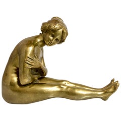 Raro tappo di champagne austriaco figurato in ottone, circa 1900-1910