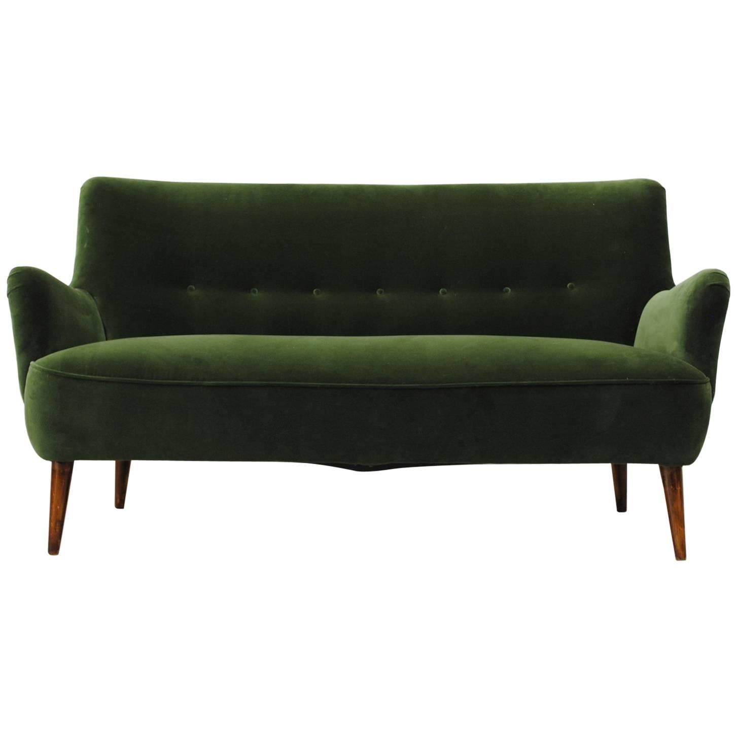 Gorgeous Theo Ruth Emerald Green Velvet Sofa