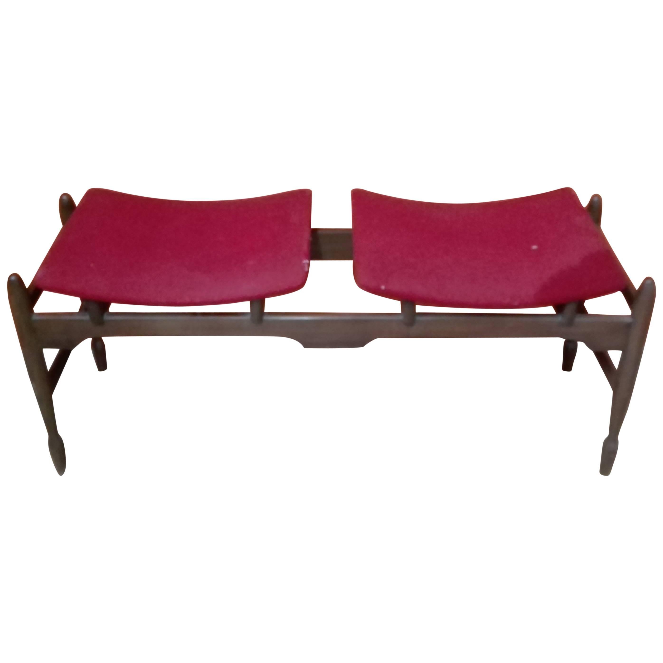 Danish Bench with Two Seats For Sale