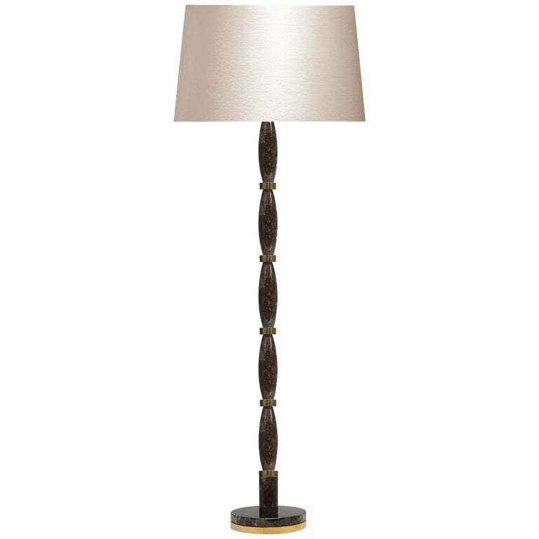 Modern Dark Rock Crystal Quartz Floor Lamp For Sale at 1stDibs