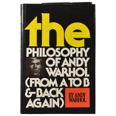 The Philosophy of Andy Warhol from A to B & Back Again Signed Andy Warhol Book