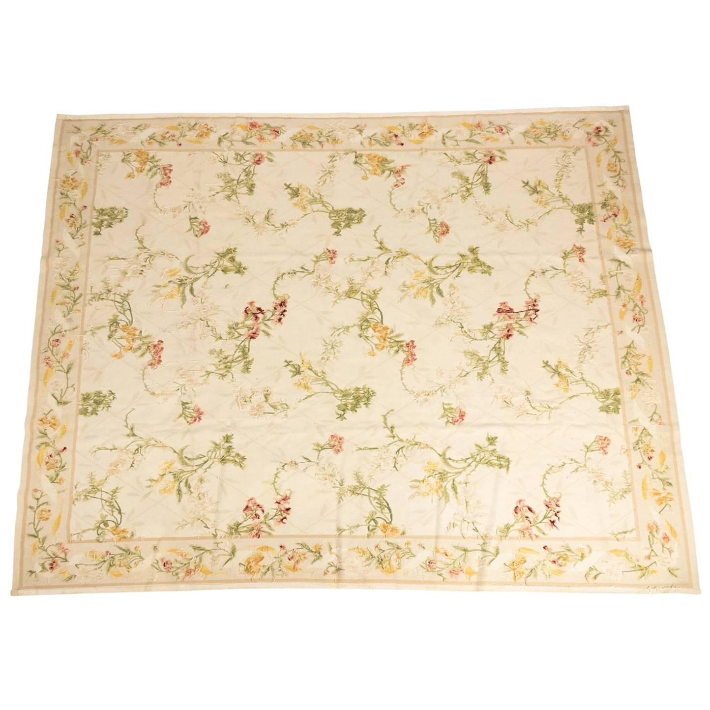 French Aubusson Wool Rug