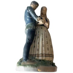 Royal Copenhagen Chevalier et jeune fille n° 3171