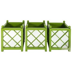 Green Metal Planters