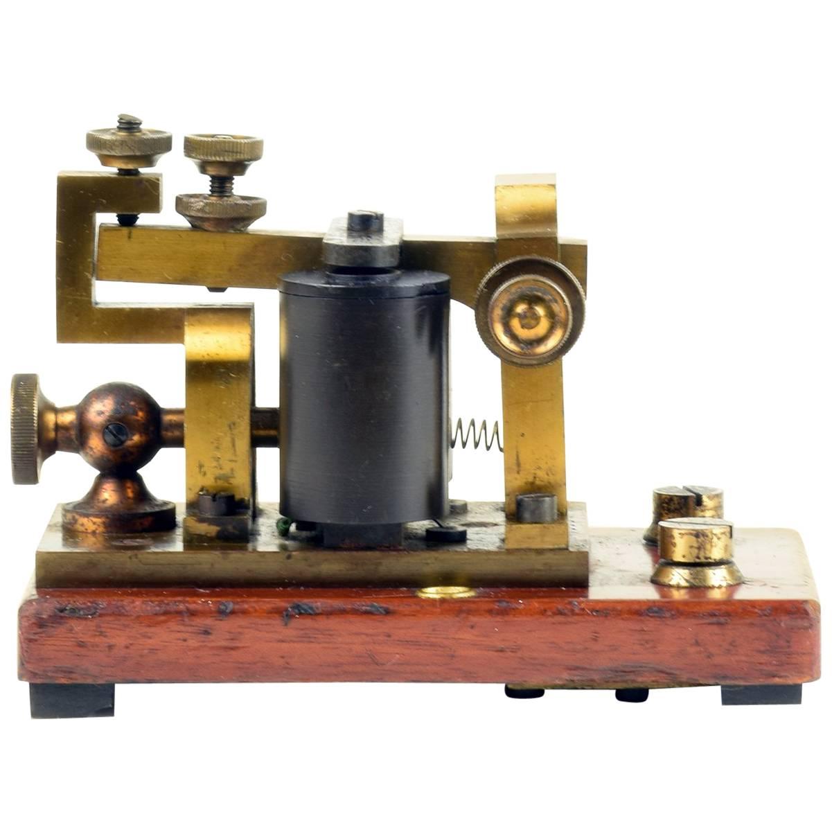 British GPO Morse Code Sounder, Pre 1880s, Beautiful Collector's Desktop Object