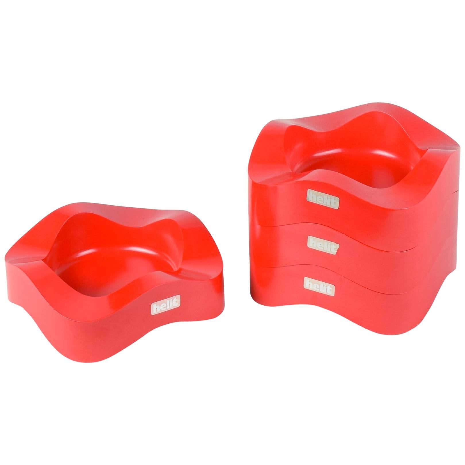 Walter Zeischegg Stacking Ashtrays / Bowls, 1967 for Helit, Fantastic Plastic For Sale