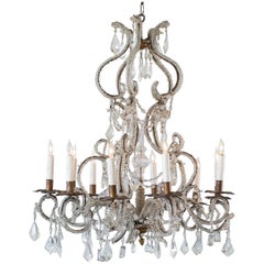 Late 19th Century Beaded Antique Chandelier