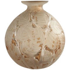 René Lalique "Milan" Sienna Stain Glass Vase