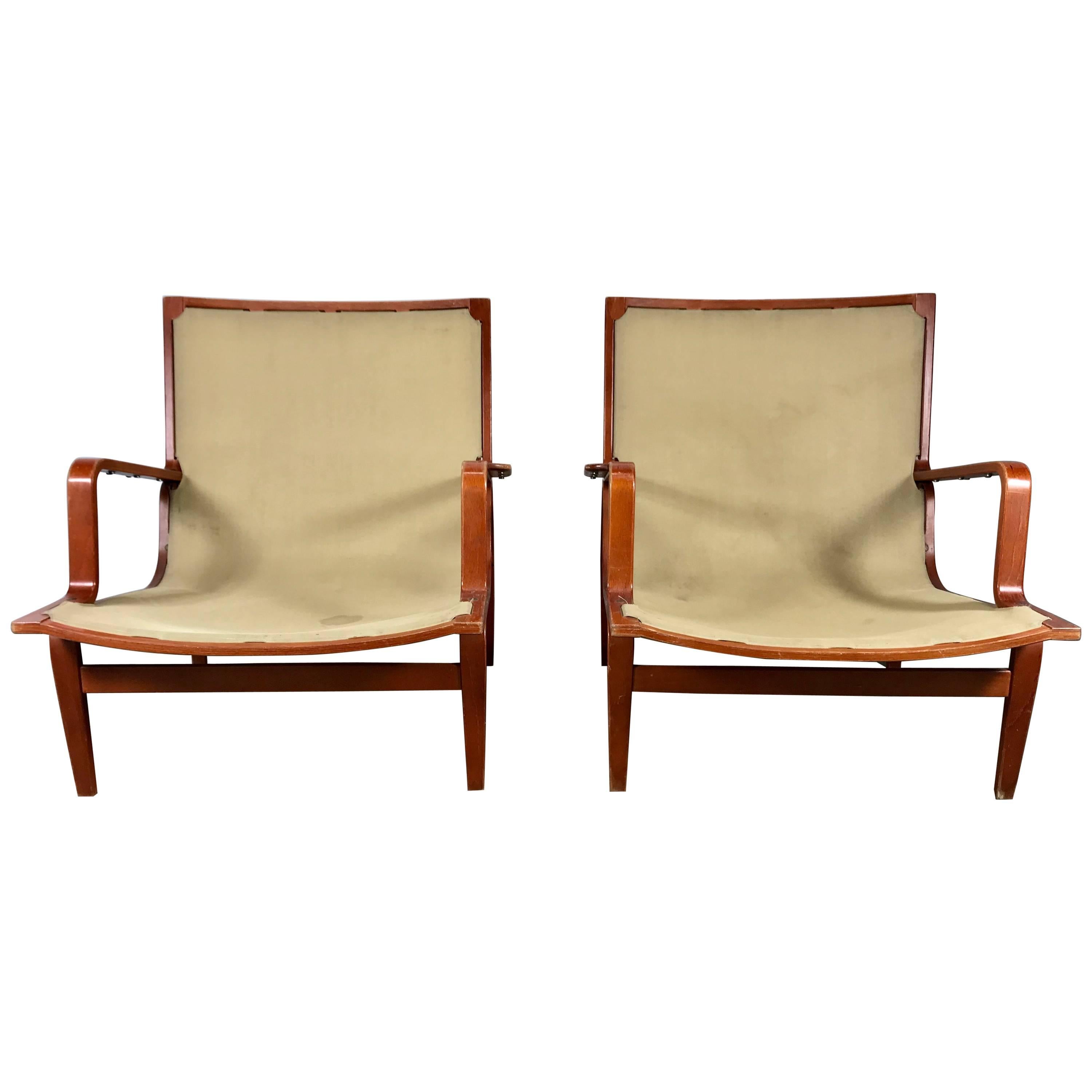 Pair of Bruno Mathsson Ingrid Chairs Made by DUX
