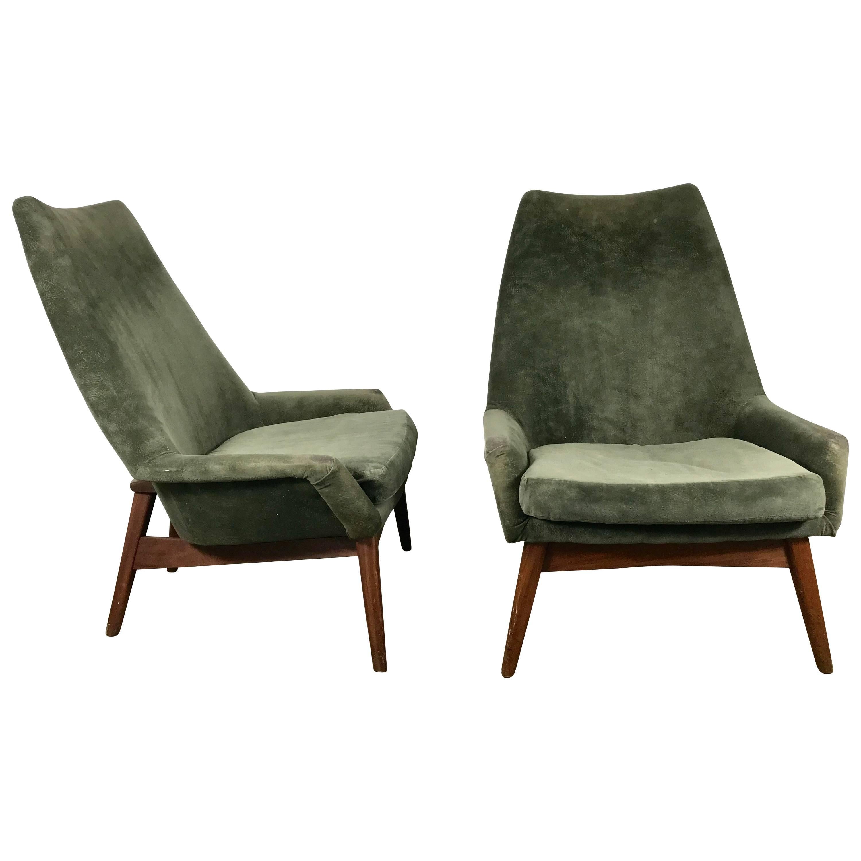 Pair of Mid-Century Modern Lounge Chairs by Jan Kuypers