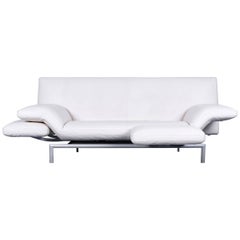 Designo Leather Sofa off White Two-Seat Couch Function