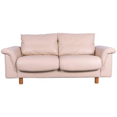 Used Ekornes Stressless E300 Sofa Beige Leather Two-Seat