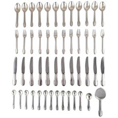 Georg Jensen Beaded Complete 12 Pieces Service