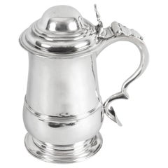 Antique English George III Sterling Silver Tankard, 1762