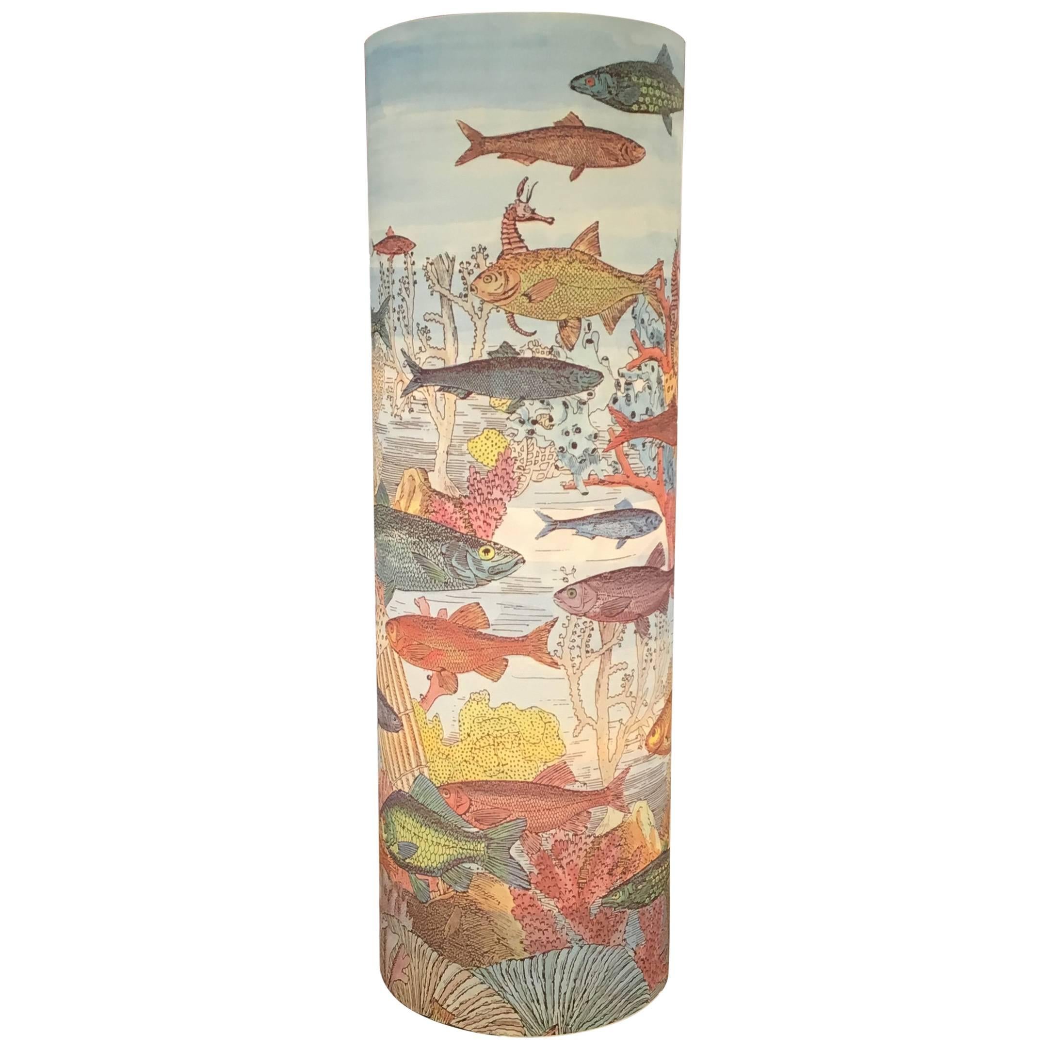 Table Lamp by Barnaba Fornasetti for Antonangeli, "Aquarium" made in Italy, 1990