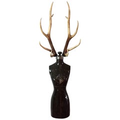 Dave Cole "Trophy Wife #10" Antique Dress Form and Antlers, 2017