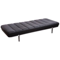 Horst Bruning Daybed in Original Black Leather and Chrome for Kill International