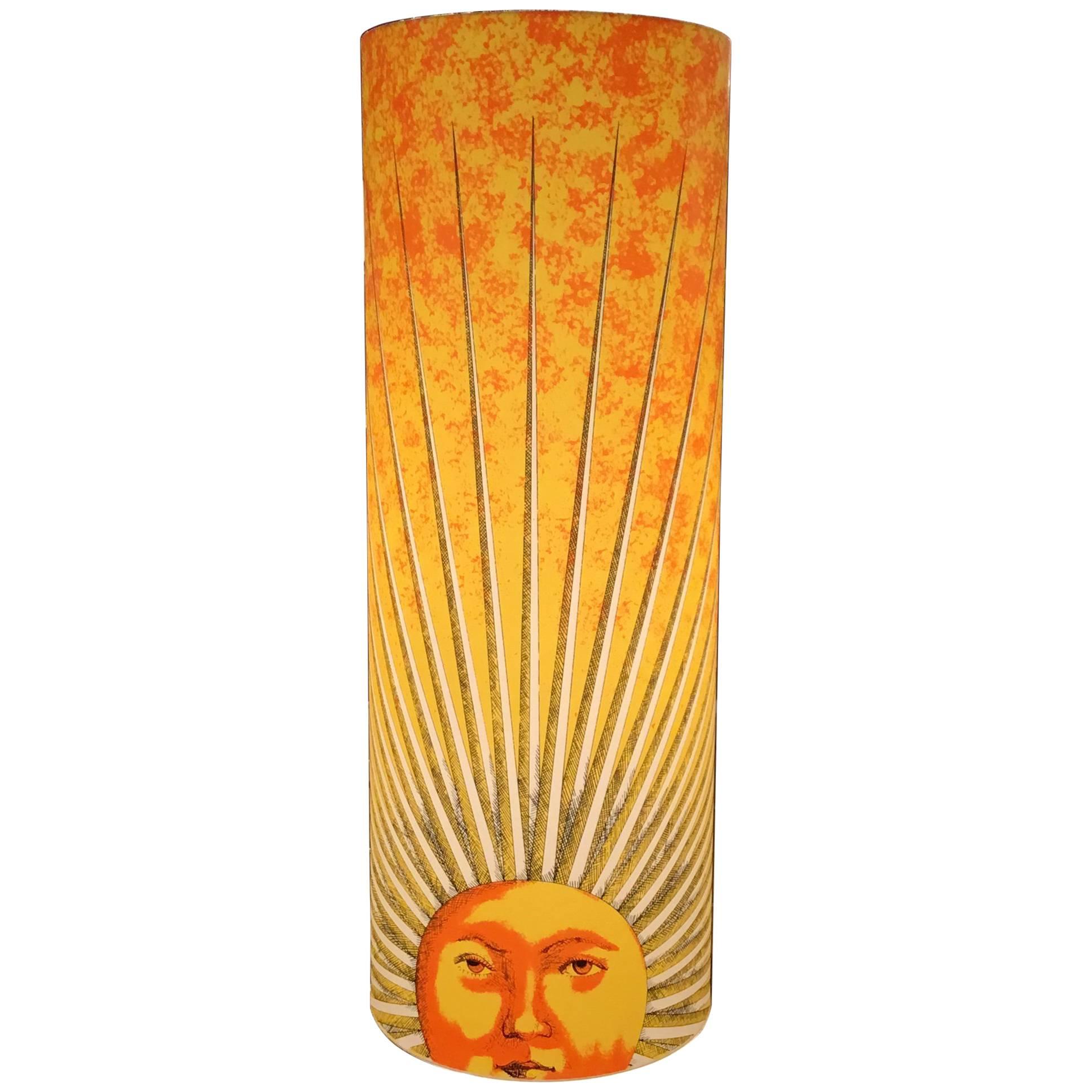 Barnaba Fornasetti Table Lamp for Antonangeli, sun, made in italy 1990