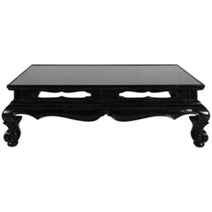 Asian Black Lacquer Cocktail Table