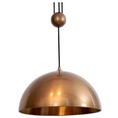 Florian Schulz Posa Centerweight Pendant Light in Brass, Germany