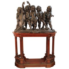 Antique Italian Renaissance Revival Bronze Putti Concerto Attributed to Ferdiando Vichi