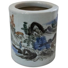 Stunning Colors Hand-Painted Japanese Stamped Jardinière Beautiful Art Vase