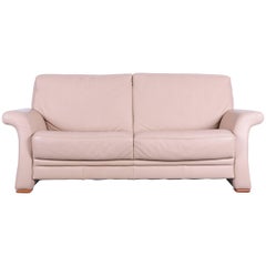 Euri Collection Designer Leather Sofa Two-Seat Beige