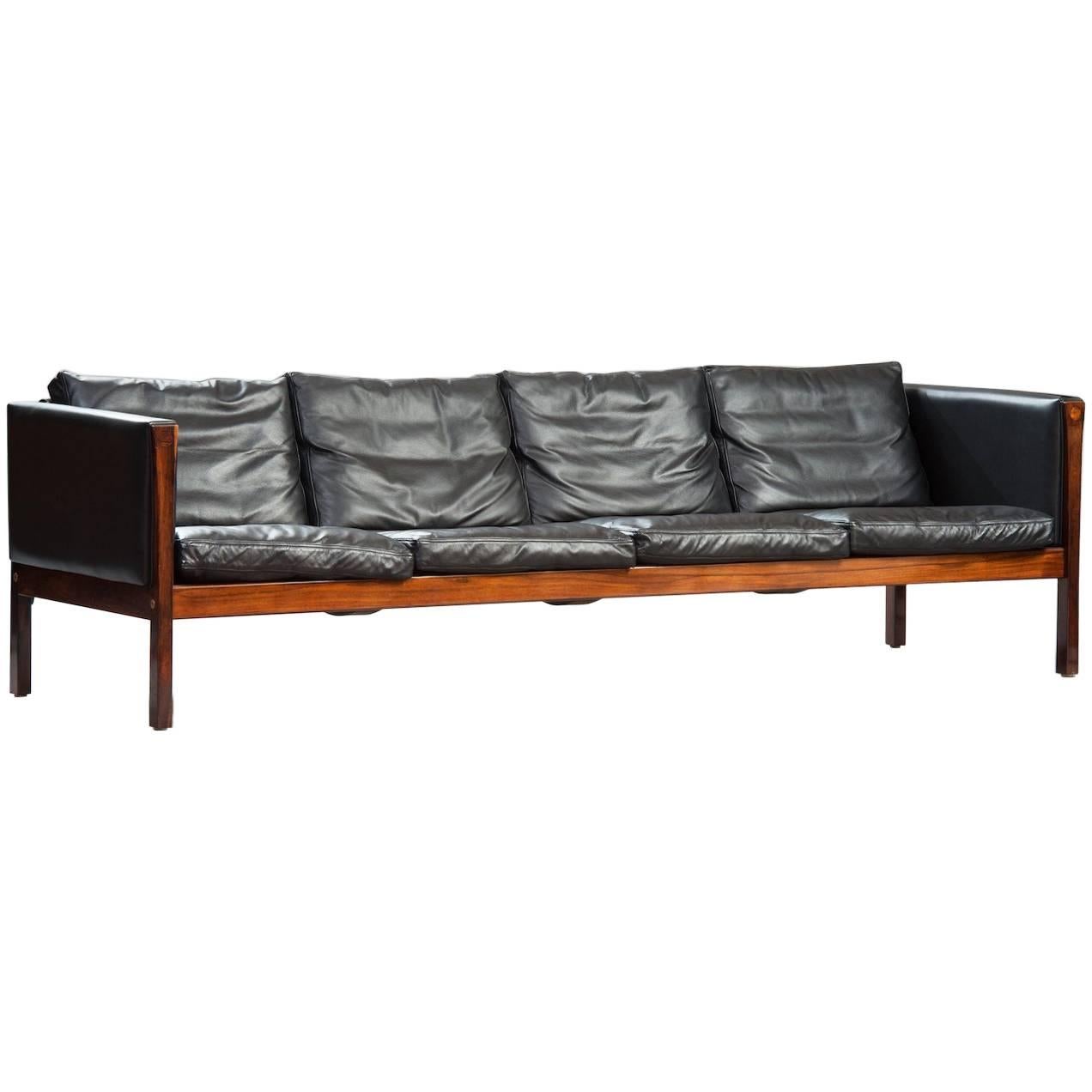 Hans J. Wagner Rosewood AP 62 Four-Seat Sofa