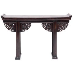 Chinese Six Dragon Flanked Top Altar Table