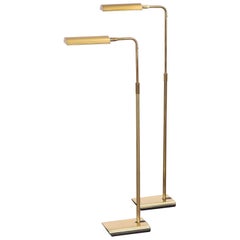 Pair of Brass Floor Lamps for Koch and Lowy