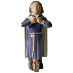 Royal Copenhagen Figurine of Schoolboy with Cloak and Bag #4503