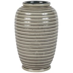 Art Deco Gray Glazed Vase from England Circa 1920