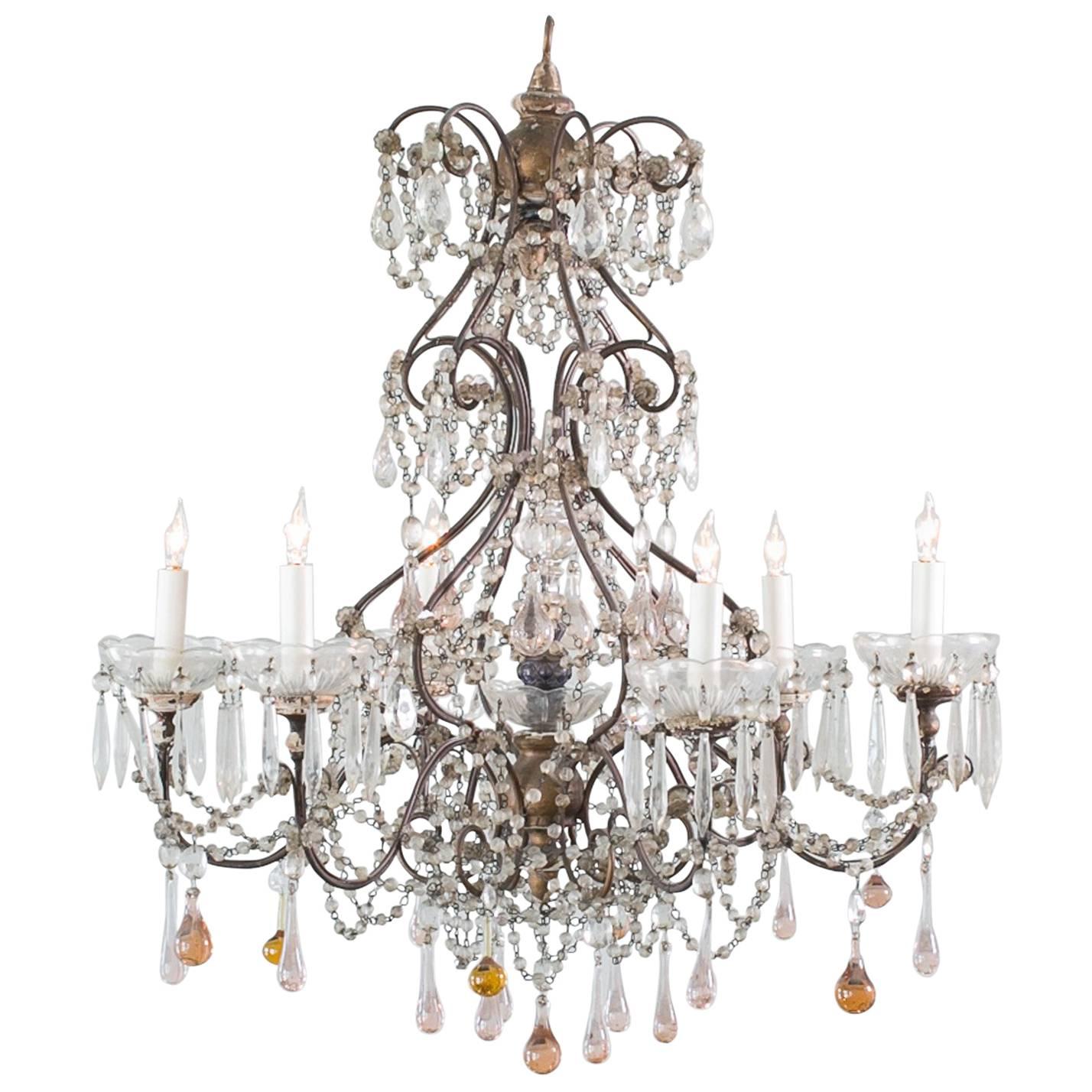 Early 20th Century Delicate Chandelier For Sale