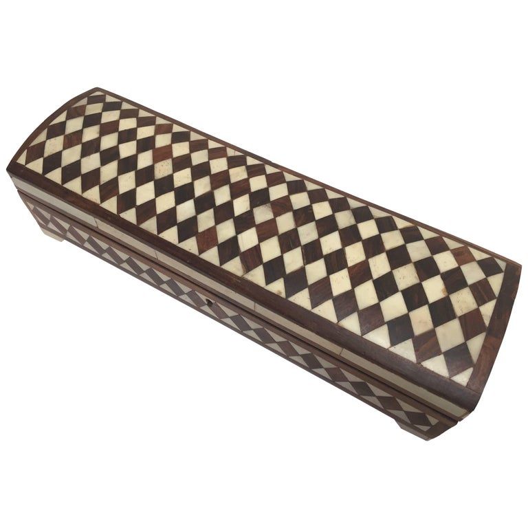 Vizagapatam Anglo-Indian Rectangular Box Inlaid For Sale