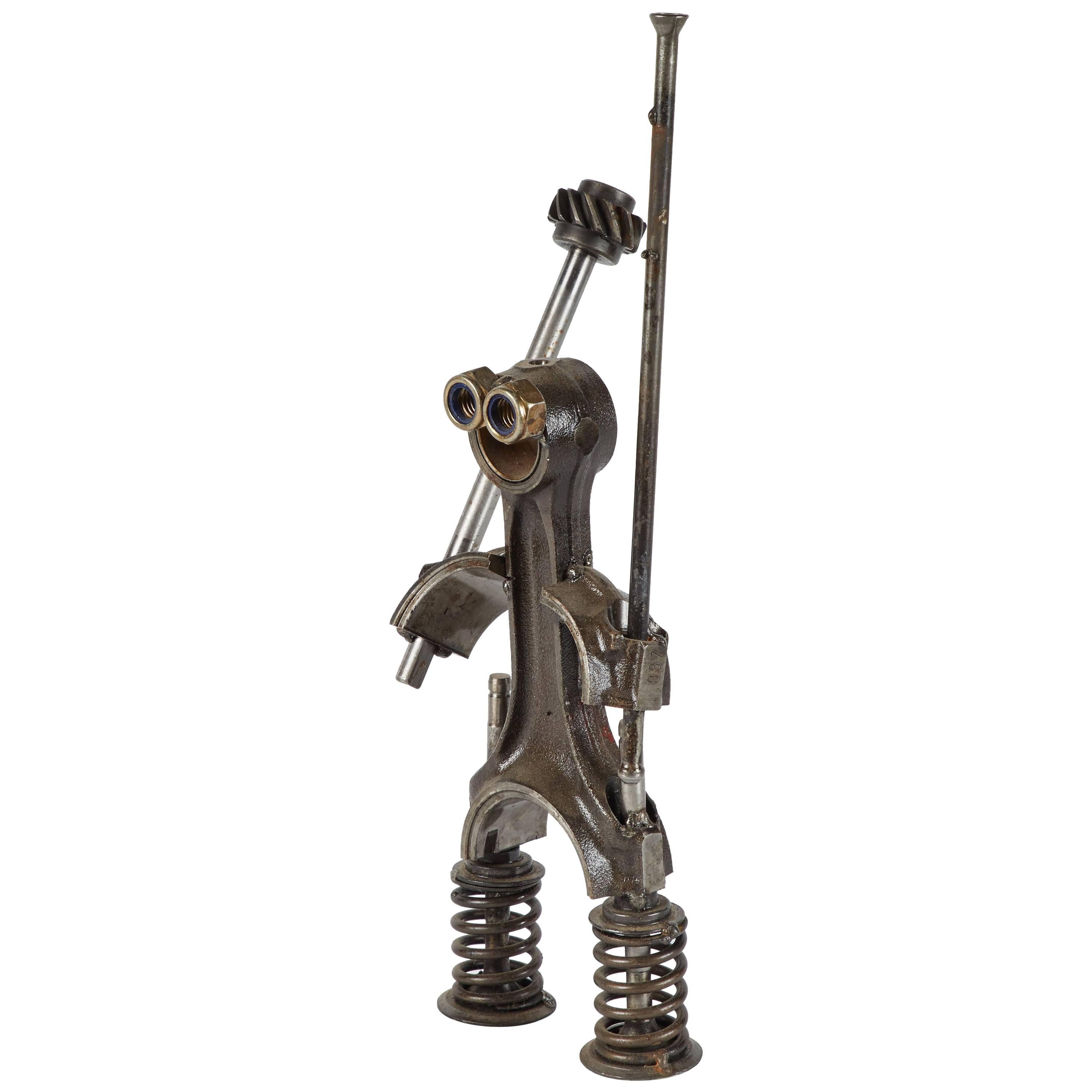 Sculpture Made from Industrial Iron Parts in France Circa 1980s