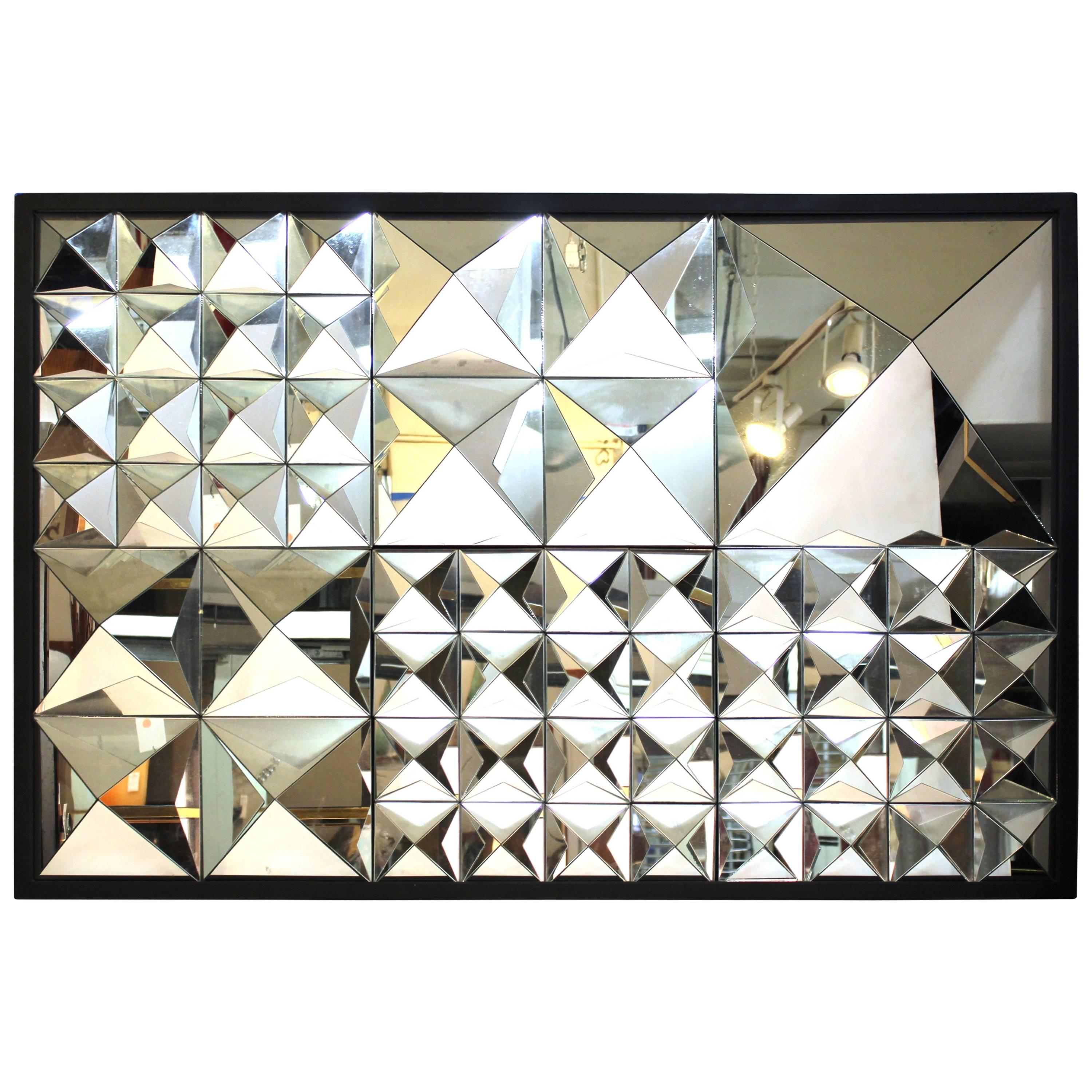 Modern Mirror in Geometric Pyramidion Shapes