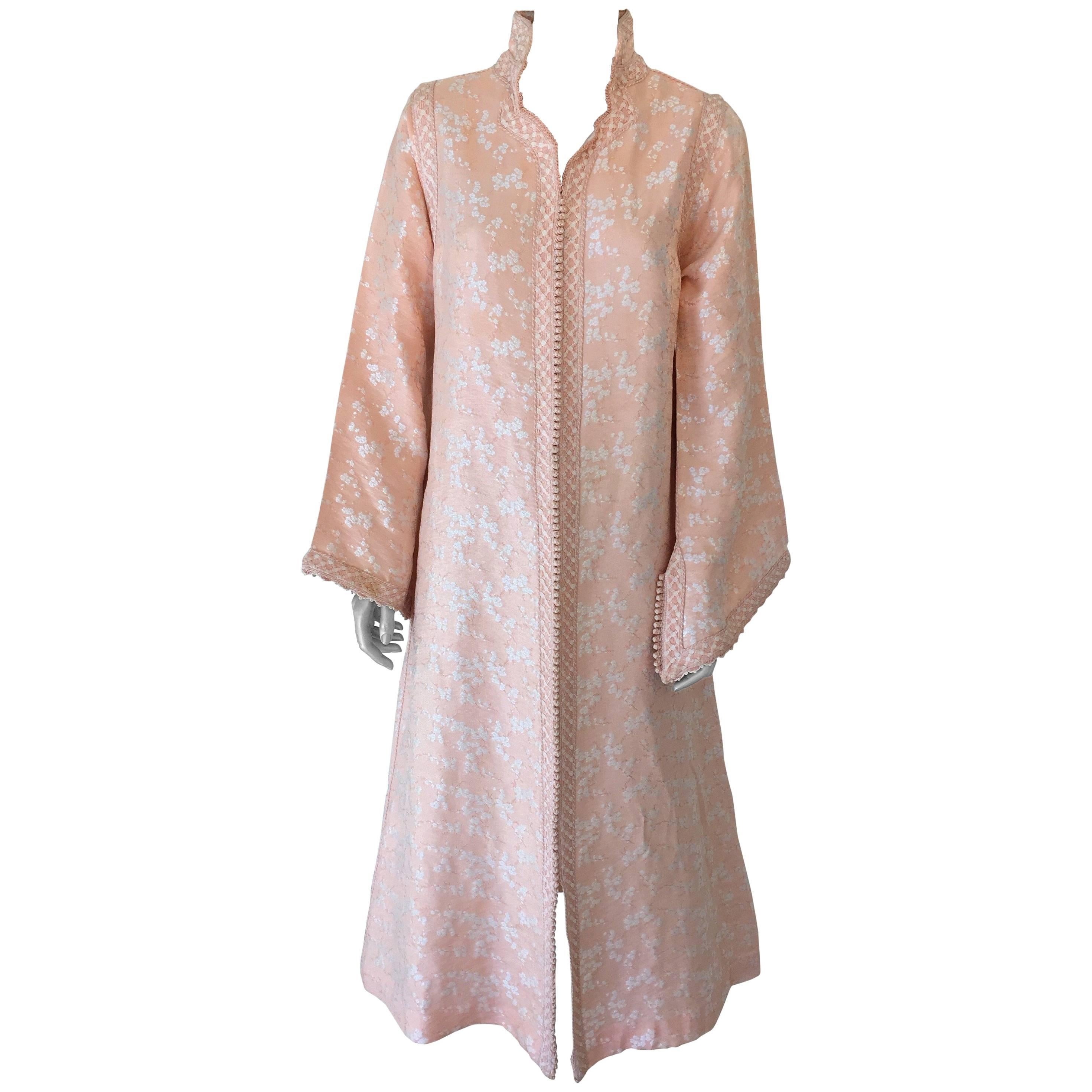 Marokkanisches Kaftan-Maxikleid aus Kaftan, handgefertigt in Marokko, Nordafrika, 1970er Jahre im Angebot