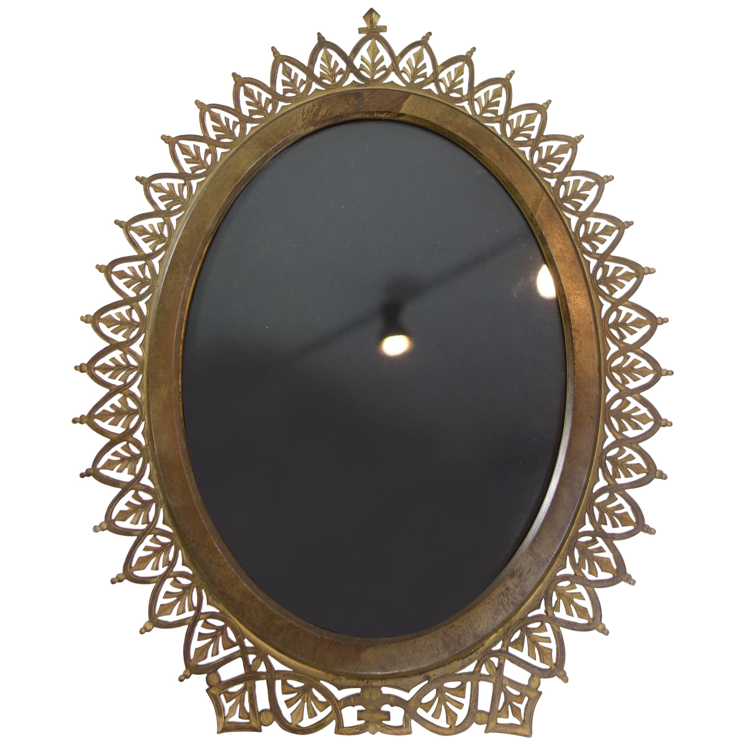Late 19th Century Tiffany & Co. Brass Oval Picture Frame For Sale