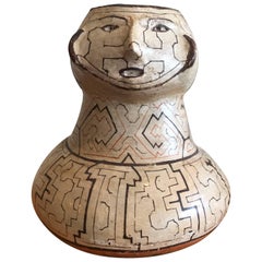 Peruvian Shipibo Pottery Vase or Urn