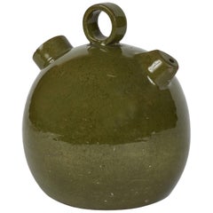 1950s Mid-Century English Green Glazed Vase or Pot