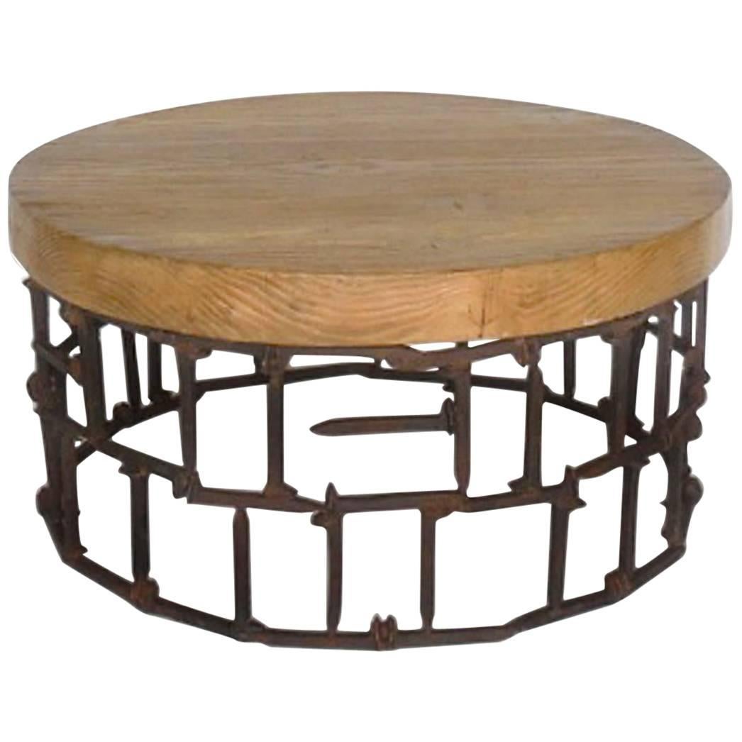 Round Rail Road Spike Table