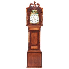 Antique Oak Mahogany and Maple 8 Day Longcase Clock